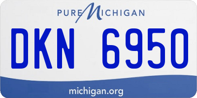 MI license plate DKN6950