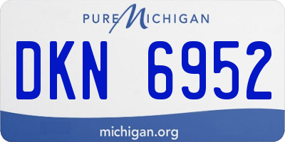 MI license plate DKN6952