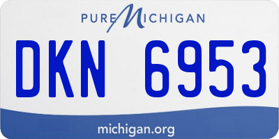 MI license plate DKN6953