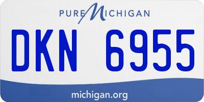 MI license plate DKN6955