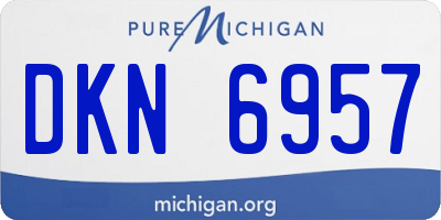MI license plate DKN6957