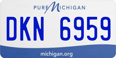 MI license plate DKN6959