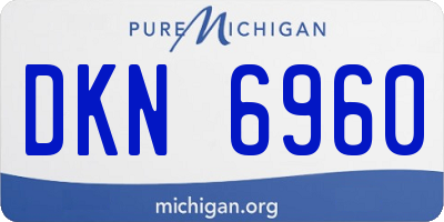 MI license plate DKN6960