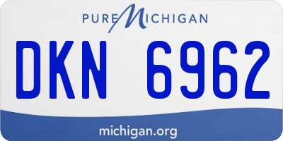 MI license plate DKN6962