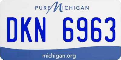 MI license plate DKN6963