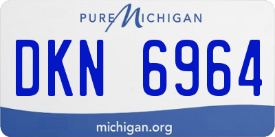 MI license plate DKN6964