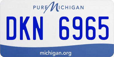 MI license plate DKN6965