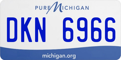 MI license plate DKN6966