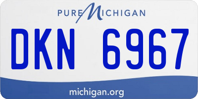 MI license plate DKN6967