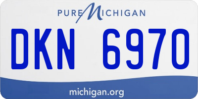 MI license plate DKN6970