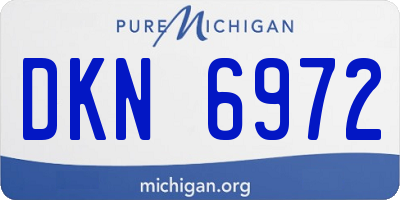 MI license plate DKN6972