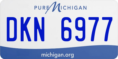MI license plate DKN6977