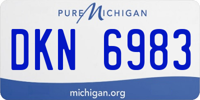 MI license plate DKN6983