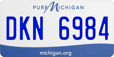 MI license plate DKN6984