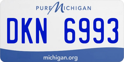 MI license plate DKN6993