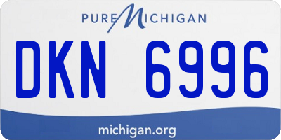 MI license plate DKN6996