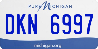 MI license plate DKN6997