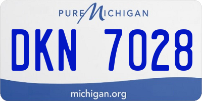 MI license plate DKN7028