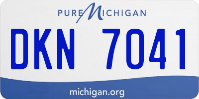 MI license plate DKN7041