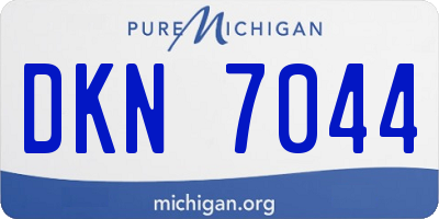 MI license plate DKN7044