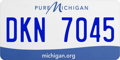 MI license plate DKN7045