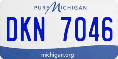 MI license plate DKN7046