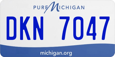MI license plate DKN7047