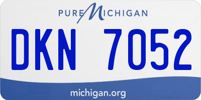 MI license plate DKN7052