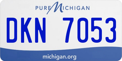 MI license plate DKN7053