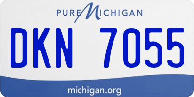MI license plate DKN7055