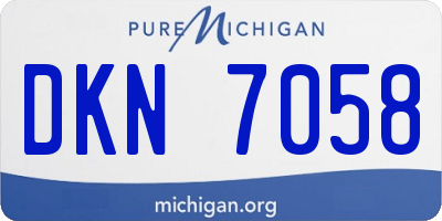 MI license plate DKN7058