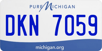 MI license plate DKN7059