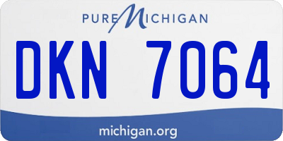 MI license plate DKN7064