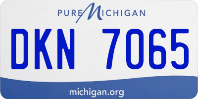MI license plate DKN7065