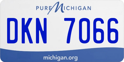 MI license plate DKN7066