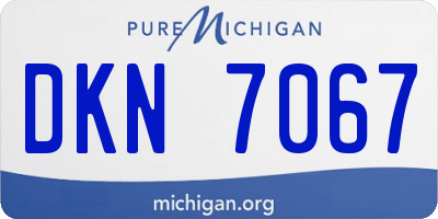MI license plate DKN7067