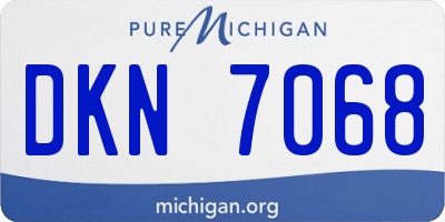 MI license plate DKN7068