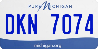 MI license plate DKN7074