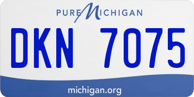 MI license plate DKN7075