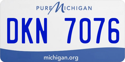 MI license plate DKN7076