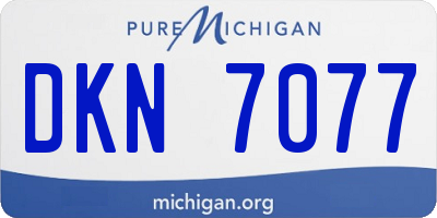 MI license plate DKN7077