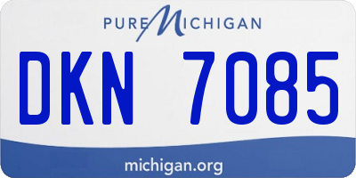 MI license plate DKN7085
