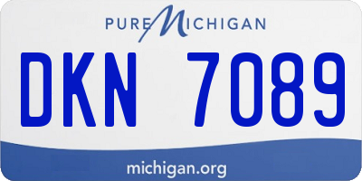 MI license plate DKN7089