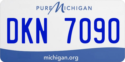 MI license plate DKN7090
