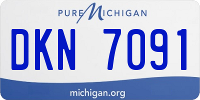 MI license plate DKN7091