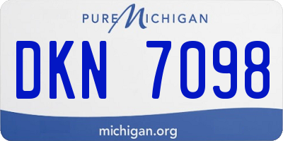 MI license plate DKN7098
