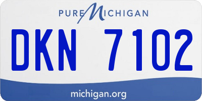 MI license plate DKN7102