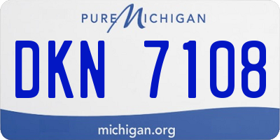 MI license plate DKN7108