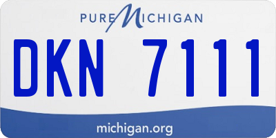 MI license plate DKN7111