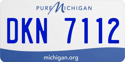 MI license plate DKN7112